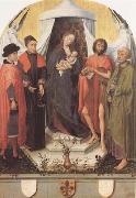 Rogier van der Weyden Madonna with Four Saints (mk08) oil painting